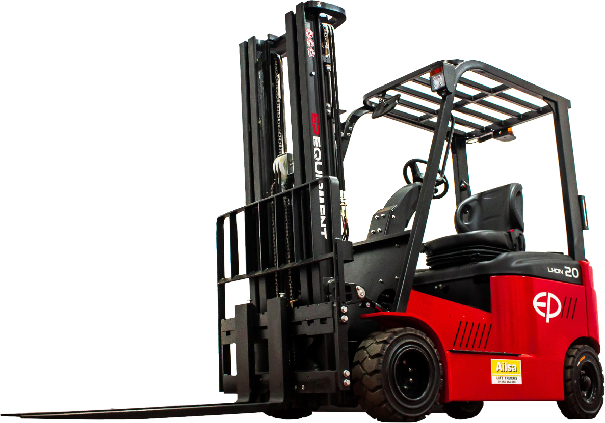 Commercial forklift unloading heavy pallets in Reigate